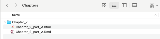 Snapshot of your project folder with the knitted html document.